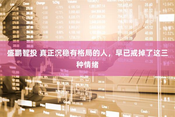 盛鹏智投 真正沉稳有格局的人，早已戒掉了这三种情绪